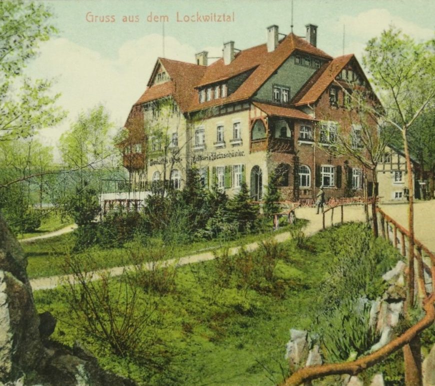 Körnerstein in Lockwitz vor Donaths Kelterei 1913