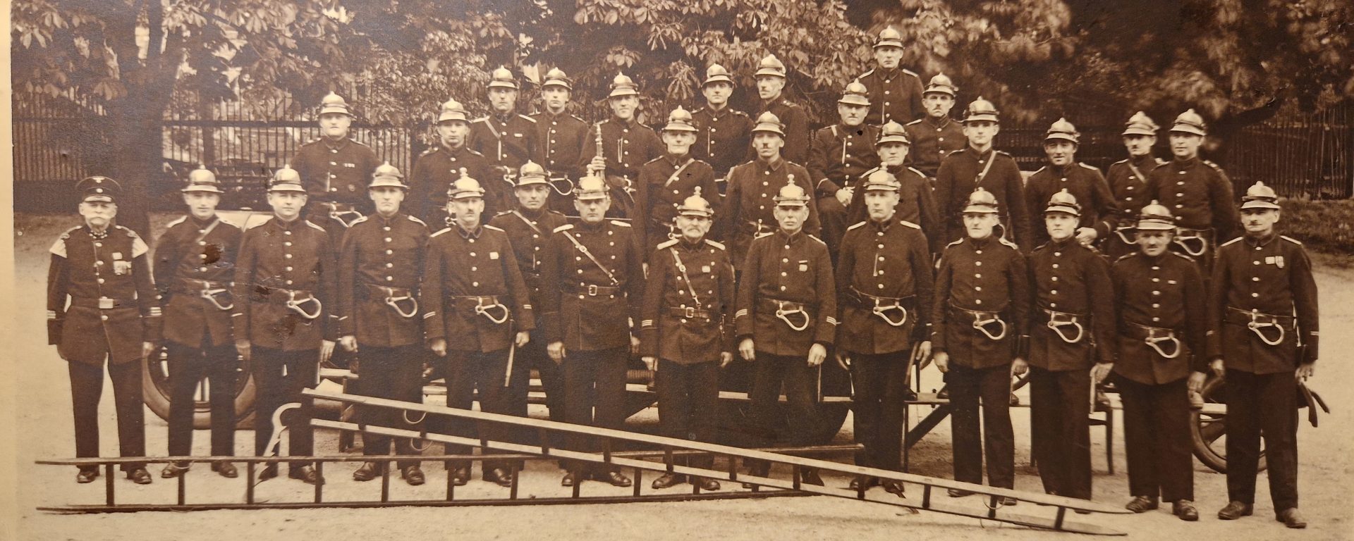 Feuerwehr Mannschaftsfoto Lockwitz 1936