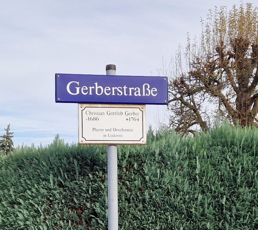 Gerberstraße Straßenschild Lockwitz 2025
