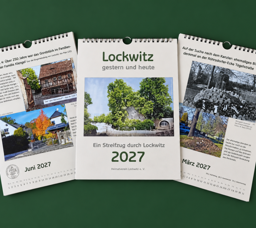 Kalender 2027 Altes und Neues aus Lockwitz